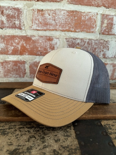 Custom Logo Genuine Leather Patch Hat: Richardson 112